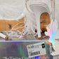 White Feather Rhinestone Pumps with Pointed Toe & 4-Inch Heel