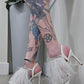 White Feather Rhinestone Pumps with Pointed Toe & 4-Inch Heel