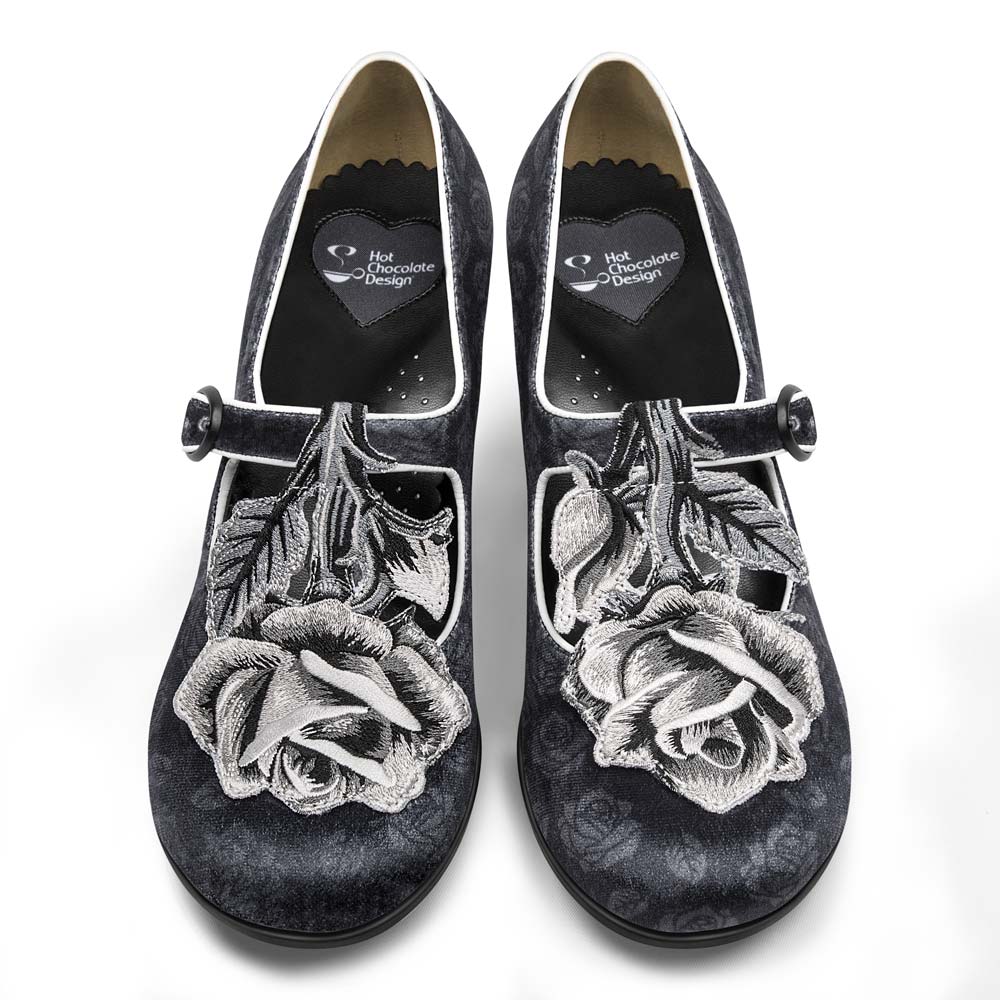 Mid Heels Black Tudor Women's Mary Jane Pump