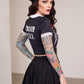 Trickz N Treatz Dead Scout Skeleton Pleated Mini Skirt Costume Set Goth Plus 1X