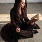 Darkside Longline Hooded Jacket Black Crimson Stitch Duster Coat L
