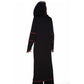 Darkside Longline Hooded Jacket Black Crimson Stitch Duster Coat L