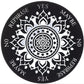Pendulum 6" Board | Lotus Flower Print | Black & White Solid Wood - A Gothic Universe - Pendulum Boards