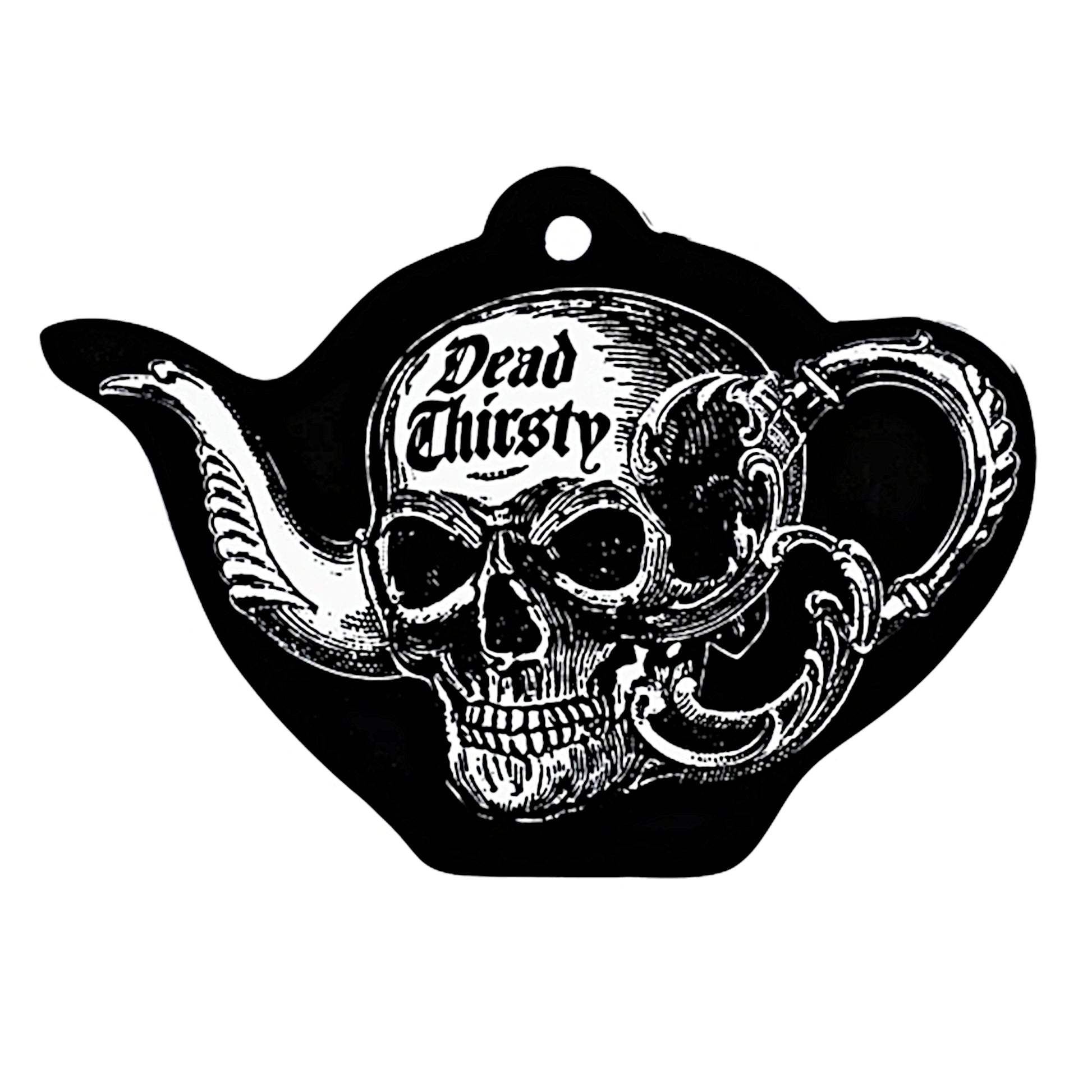 Dead Thirsty Trivet | Teapot Shaped Skull Design Coaster - Alchemy Gothic - Trivets