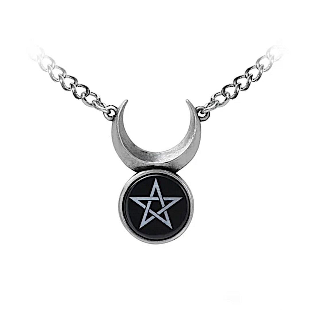 Sin-Horned God Pendant Necklace | Triple Goddess Wiccan Deities - Alchemy Gothic - Necklaces
