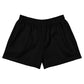 Black shorts on a white background