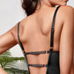 Put A Bow On It Satin Bustier Lingerie Set with Rhinestone Garters