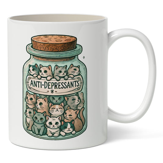 Anti-depressant Cats Mug -  - Mug