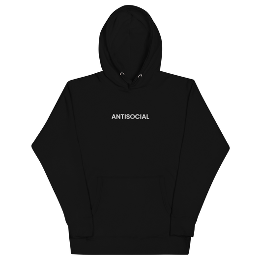Antisocial Embroidered Hoodie