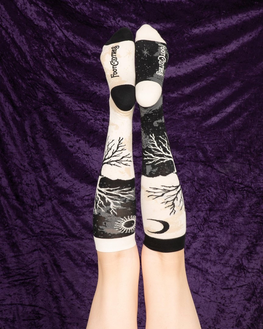 As Above So Below Tree Knee High Socks -  - Socks