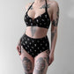 Killstar Skulls Black & White Halter Underwire Bikini Set