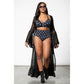 Killstar Skulls Black & White Halter Underwire Bikini Set
