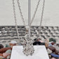 Witch Cauldron Pentagram Necklace Moon Star Stainless Steel Witchy Pendant 16"