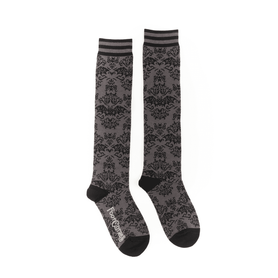 Bat Damask Knee High Socks -  - Socks