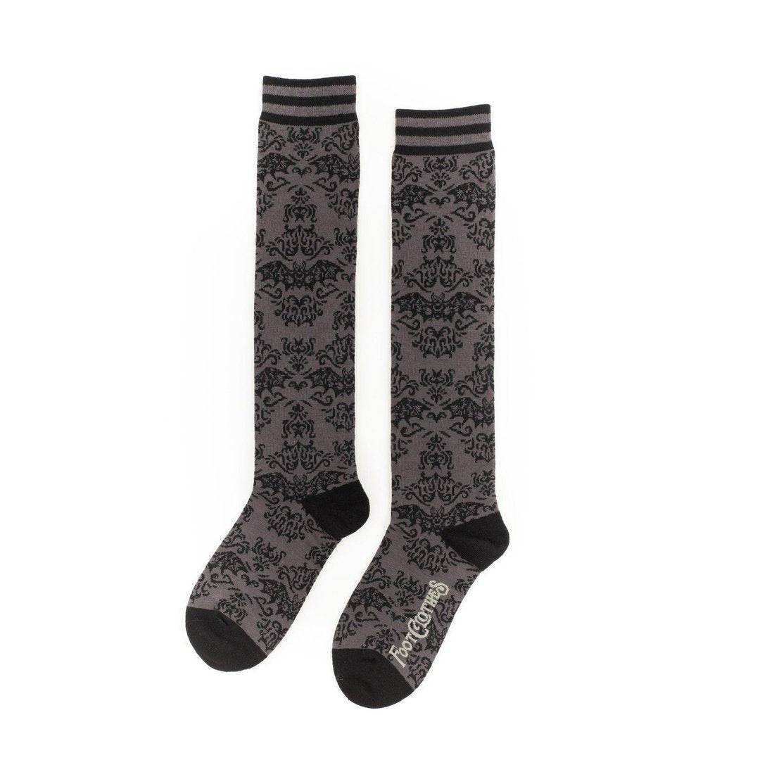 Bat Damask Knee High Socks -  - Socks