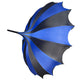 Batwing Pagoda Umbrella [BLACK/BLUE] -  - Umbrellas