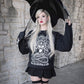 Batwing Pagoda Umbrella [BLACK/GRAY STRIPED] -  - Umbrellas