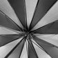 Batwing Pagoda Umbrella [BLACK/GRAY STRIPED] -  - Umbrellas
