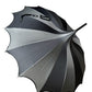 Batwing Pagoda Umbrella [BLACK/GRAY STRIPED] -  - Umbrellas