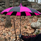 Batwing Pagoda Umbrella [BLACK/HOT PINK STRIPED] -  - Umbrellas