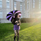 Batwing Pagoda Umbrella [BLACK/LIGHT PURPLE] -  - Umbrellas