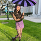 Batwing Pagoda Umbrella [BLACK/LIGHT PURPLE] -  - Umbrellas