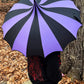 Batwing Pagoda Umbrella [BLACK/LIGHT PURPLE] -  - Umbrellas