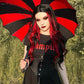 Batwing Pagoda Umbrella [BLACK/RED STRIPED] -  - Umbrellas