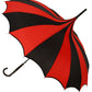 Batwing Pagoda Umbrella [BLACK/RED STRIPED] -  - Umbrellas