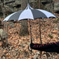 Batwing Pagoda Umbrella [BLACK/WHITE STRIPED] -  - Umbrellas