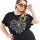 Heart Spider Web Unisex Gothic Romance Tee
