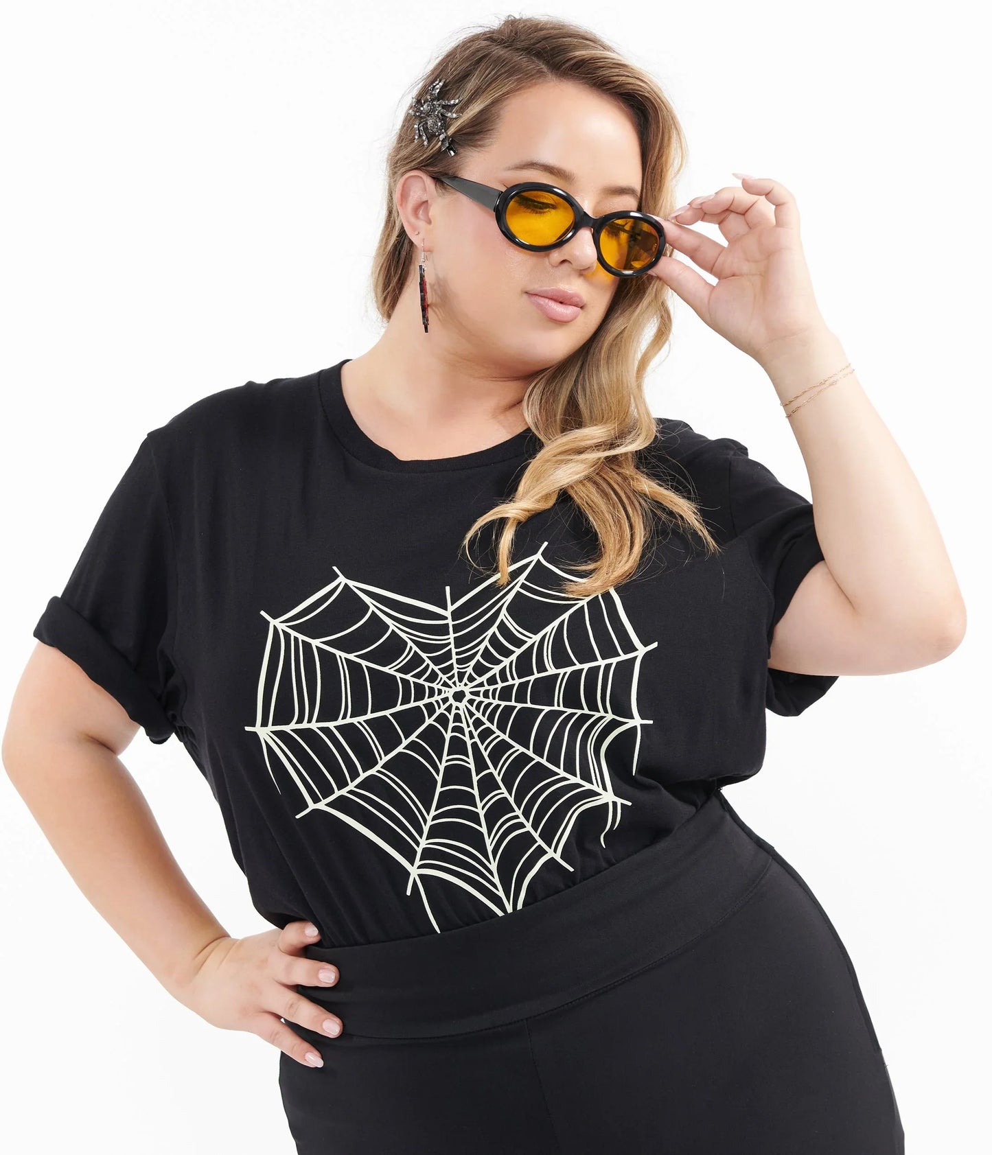 Heart Spider Web Tee - Unisex Gothic Romance Shirt