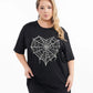 Heart Spider Web Unisex Gothic Romance Tee