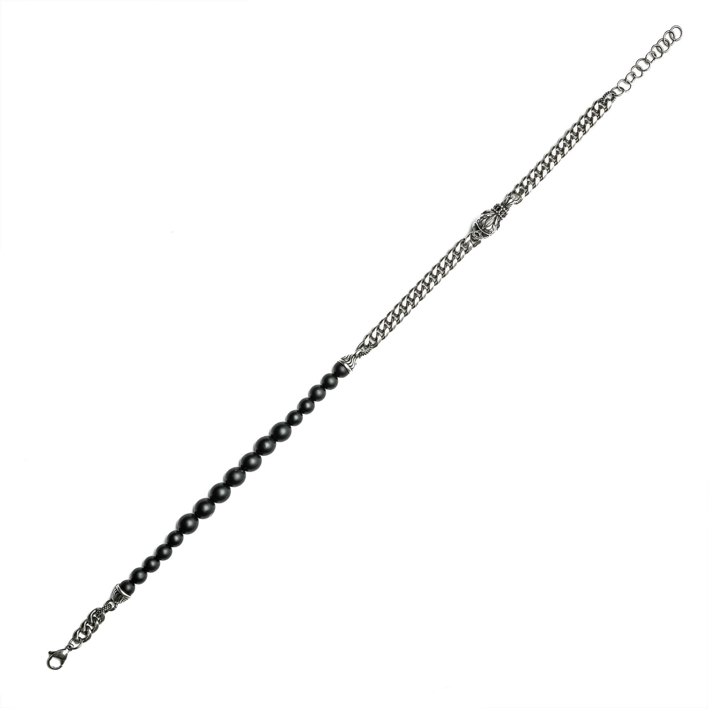Skullistic Double Layer Obsidian Bracelet -  - Bracelets