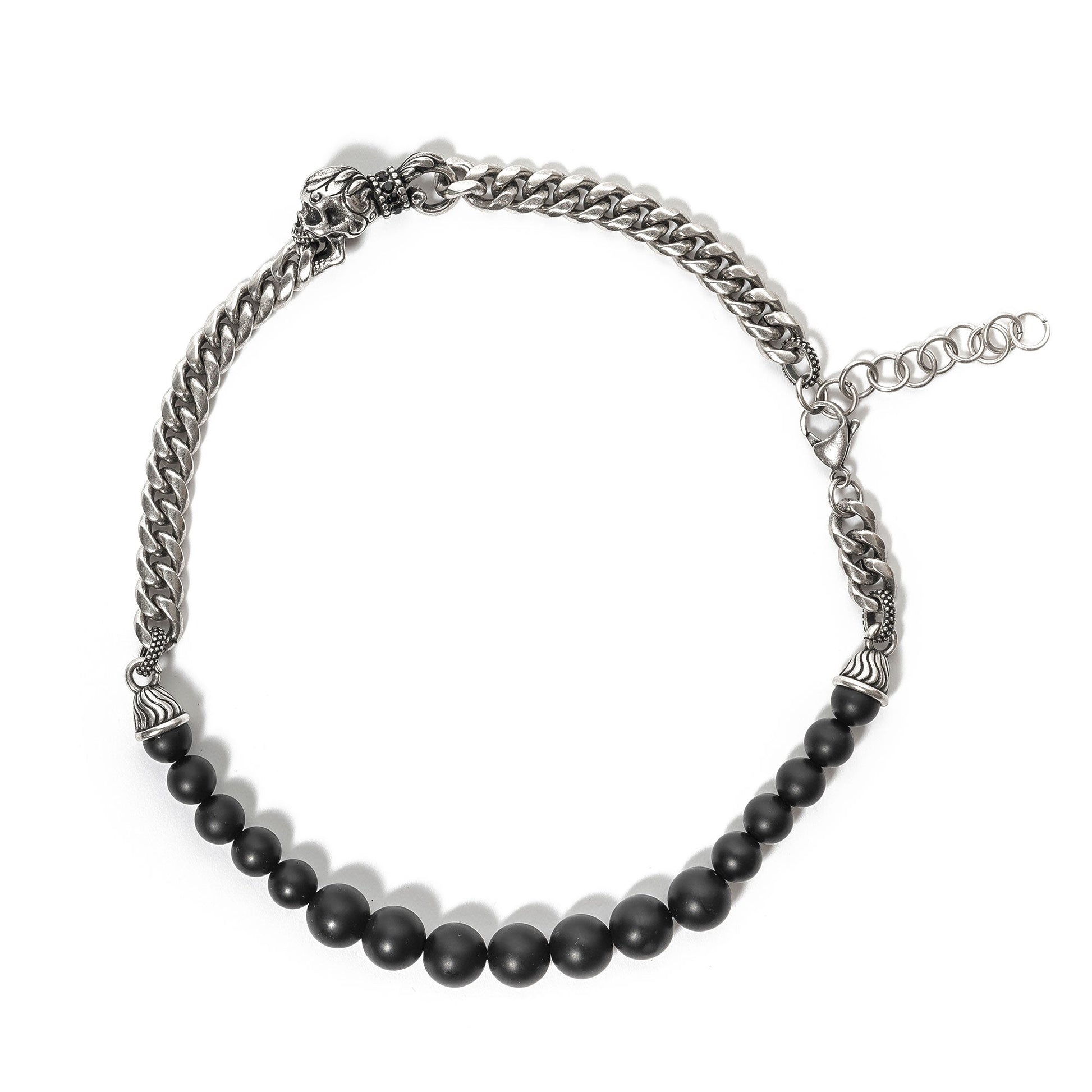 Skullistic Double Layer Obsidian Bracelet -  - Bracelets