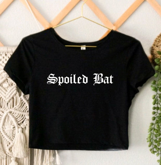 Spoiled Bat Cropped T-Shirt -  - Crop Top