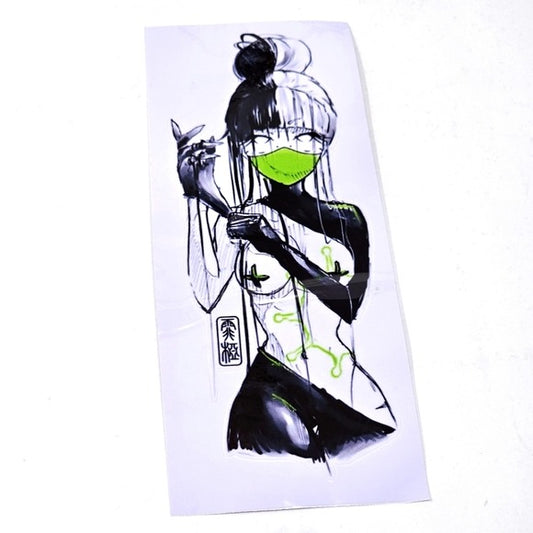 Demon Nurse Anime Decal | Let Me Get My Gloves On First Waterproof Sticker - A Gothic Universe - Decals