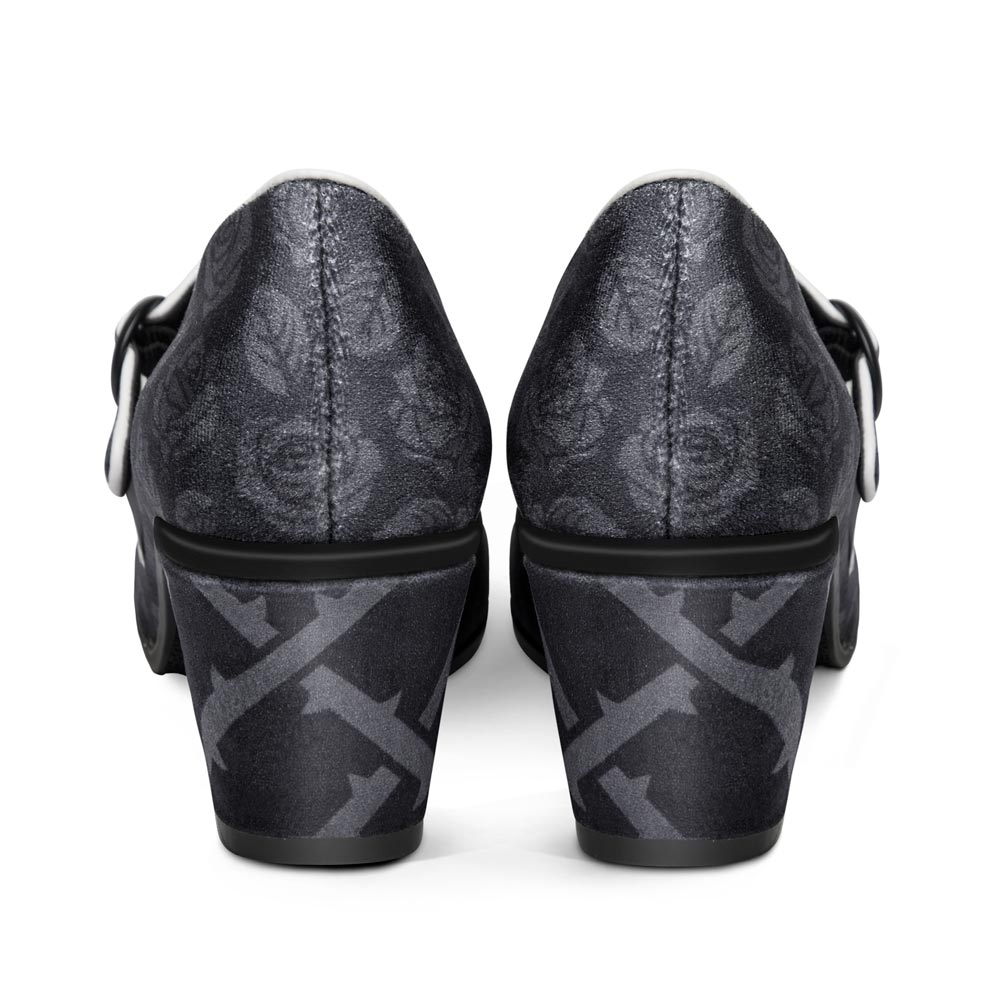 Mid Heels Black Tudor Women's Mary Jane Pump