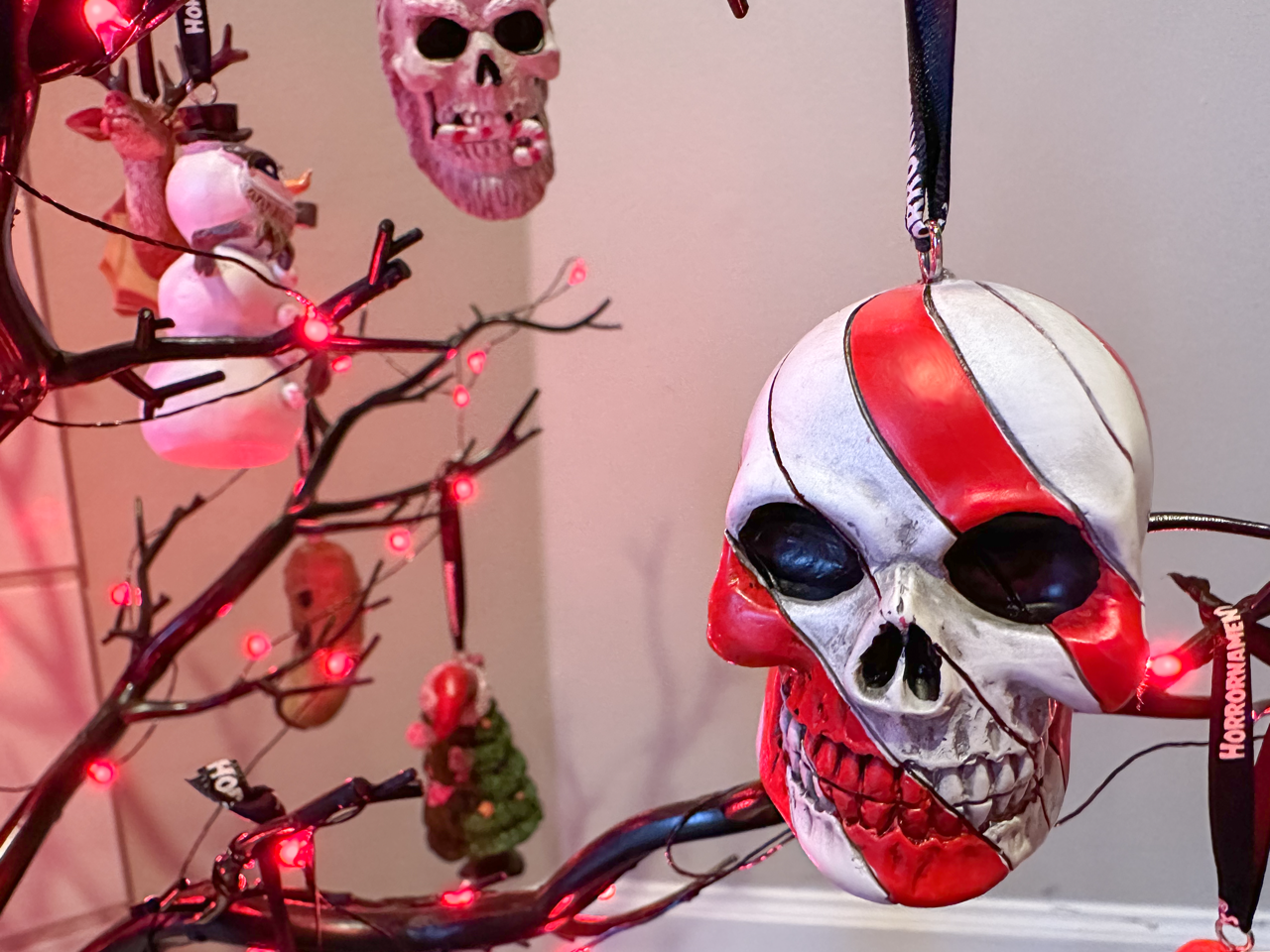 Horrornaments Tree - Gothic Halloween Display Tree - Horror Ornament Stand