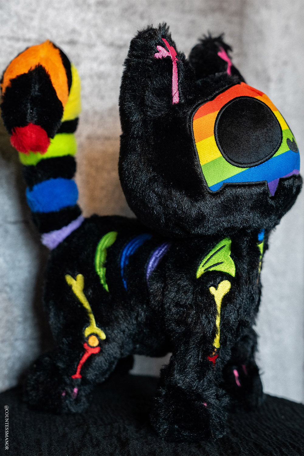 Rainbow Skelekitty Plush Toy