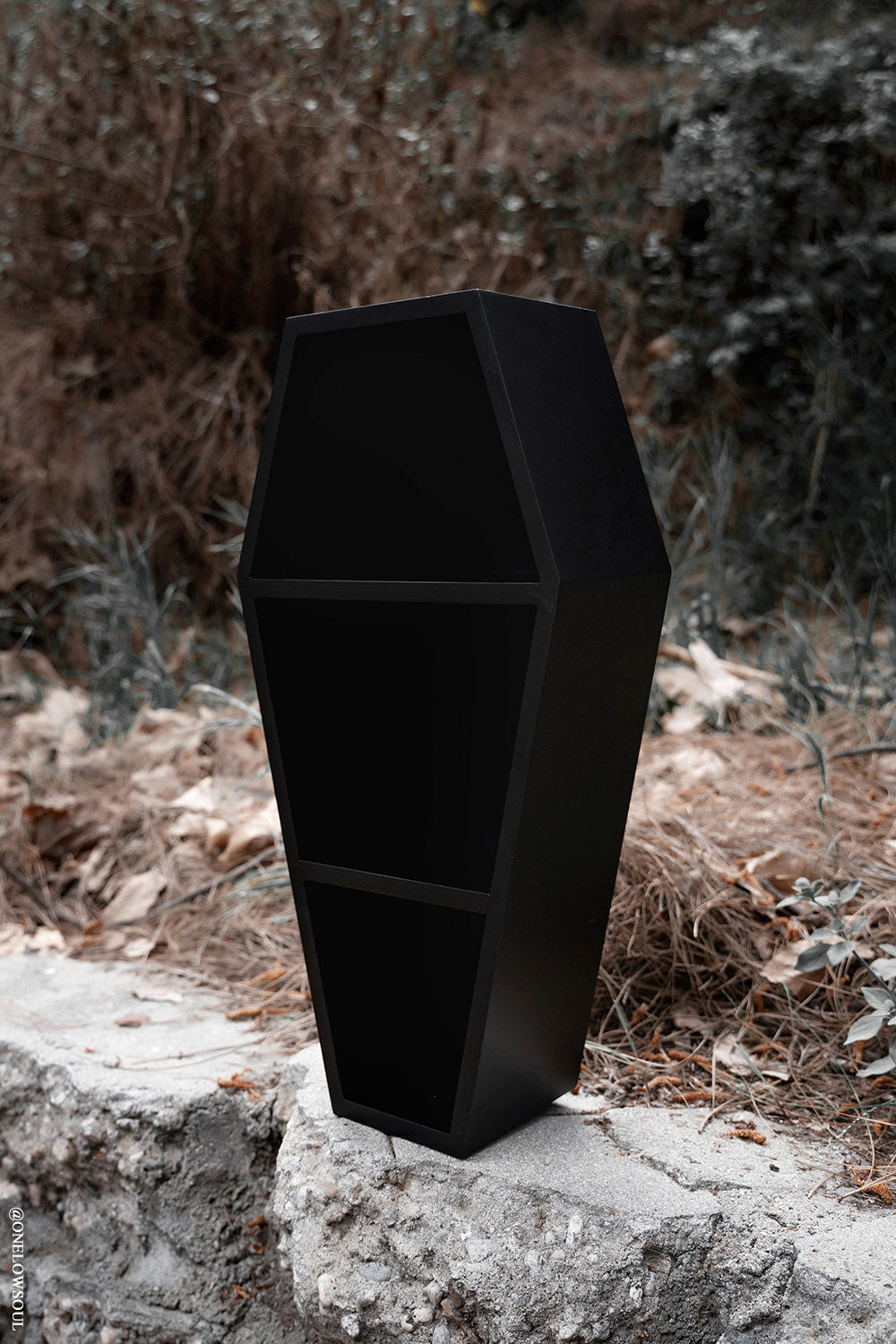 Deluxe Wood 20" Goth Coffin Shelf