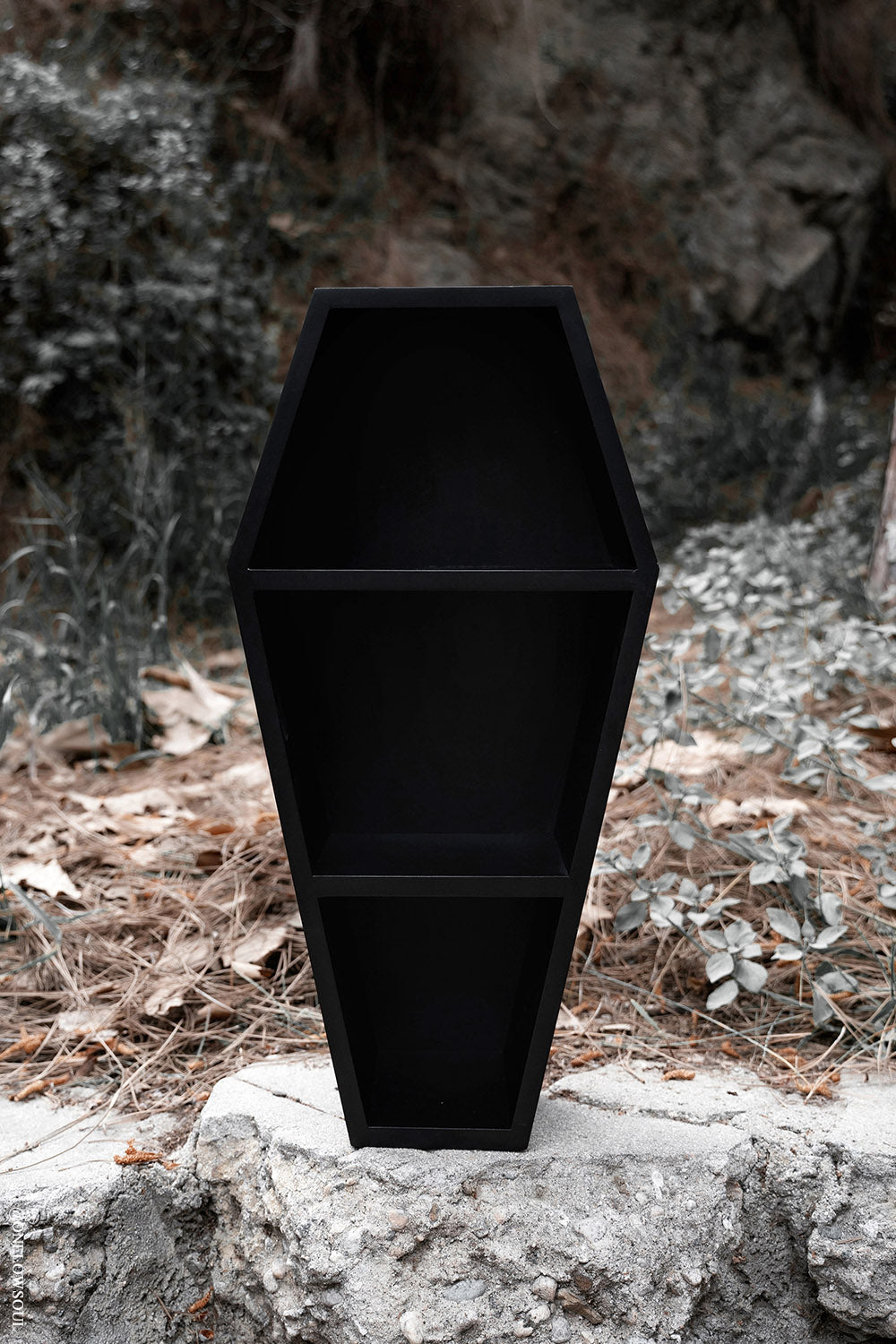 Deluxe Wood 20" Goth Coffin Shelf