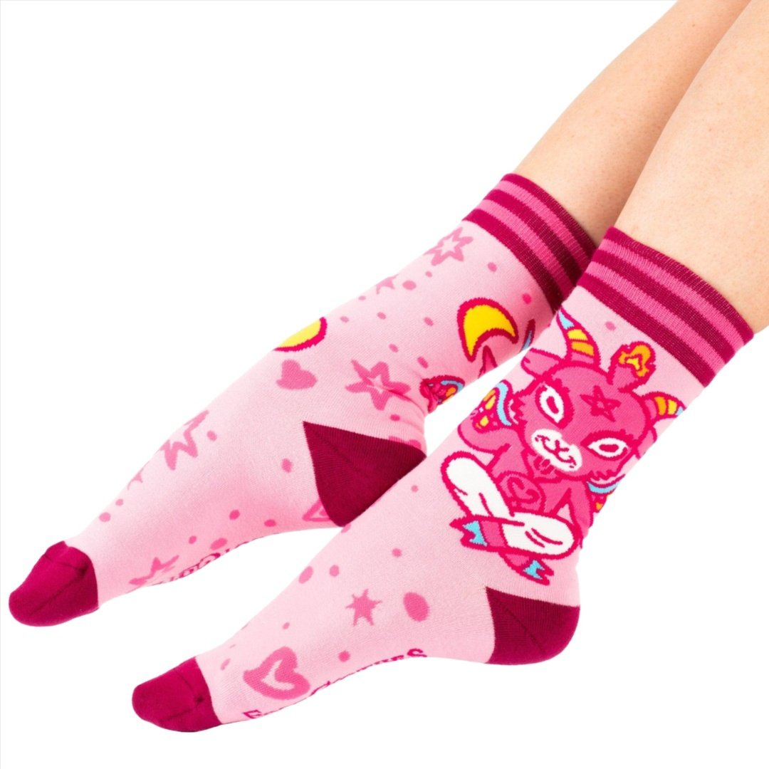 Cute Baphomet Goat Crew Socks -  - Socks