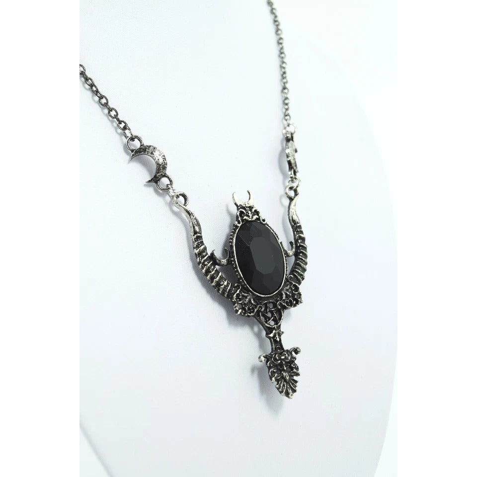 Mystica Necklace ✦ Black Onyx ✦ Pentagram ✦ Crescent Moons ✦ Rare