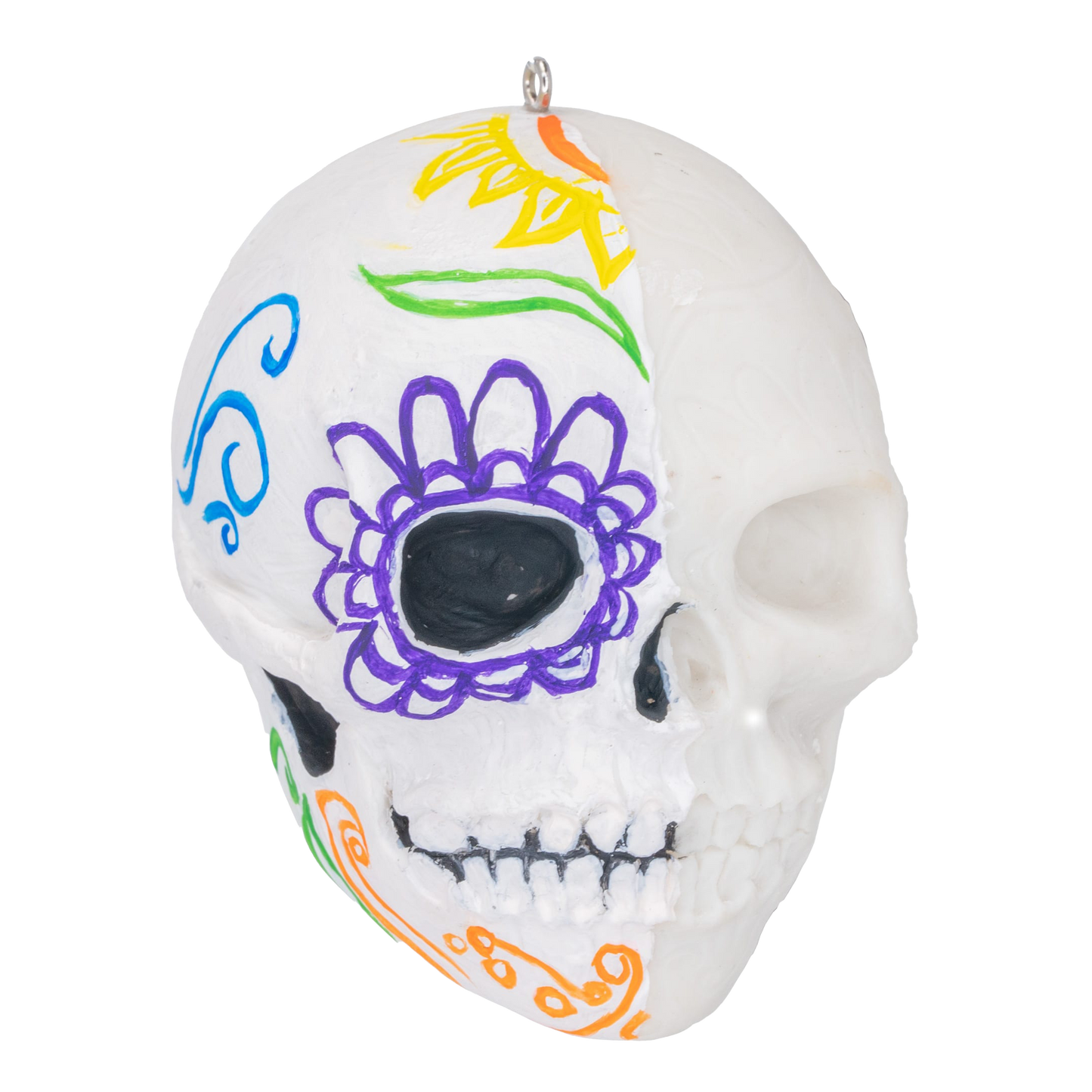 Sugar Skull DIY Ornament Kit - Day of the Dead Craft - Halloween Paint Kit