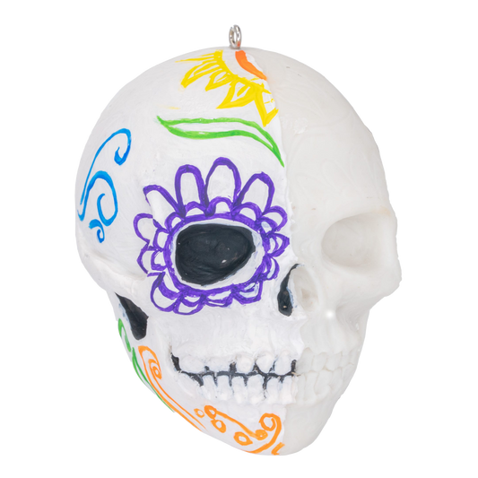 Sugar Skull DIY Ornament Kit - Day of the Dead Craft - Halloween Paint Kit