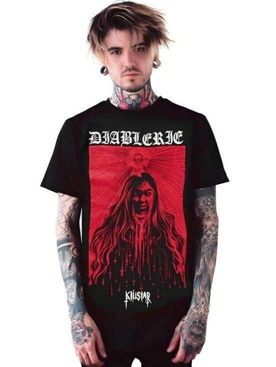 Killstar Diablerie Occult Devil Mischief Horror Red Art Graphic Tee Top 2XL