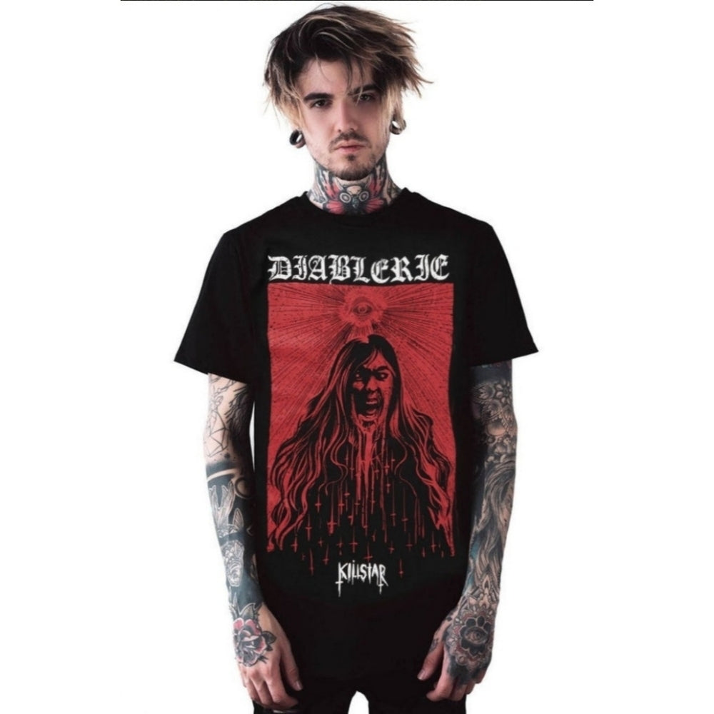 Killstar Diablerie Occult Devil Mischief Horror Red Art Graphic Tee Top 2XL