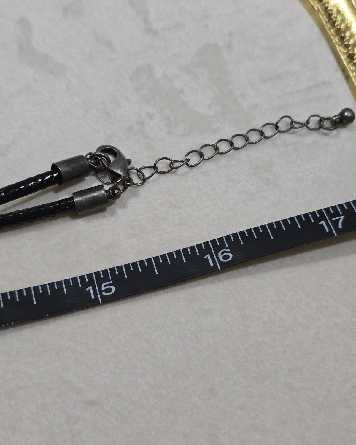 Killstar Algiz Rune Thorn Branch Frame Black Hematite Pendant Cord Necklace
