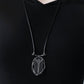 Killstar Algiz Rune Thorn Branch Frame Black Hematite Pendant Cord Necklace